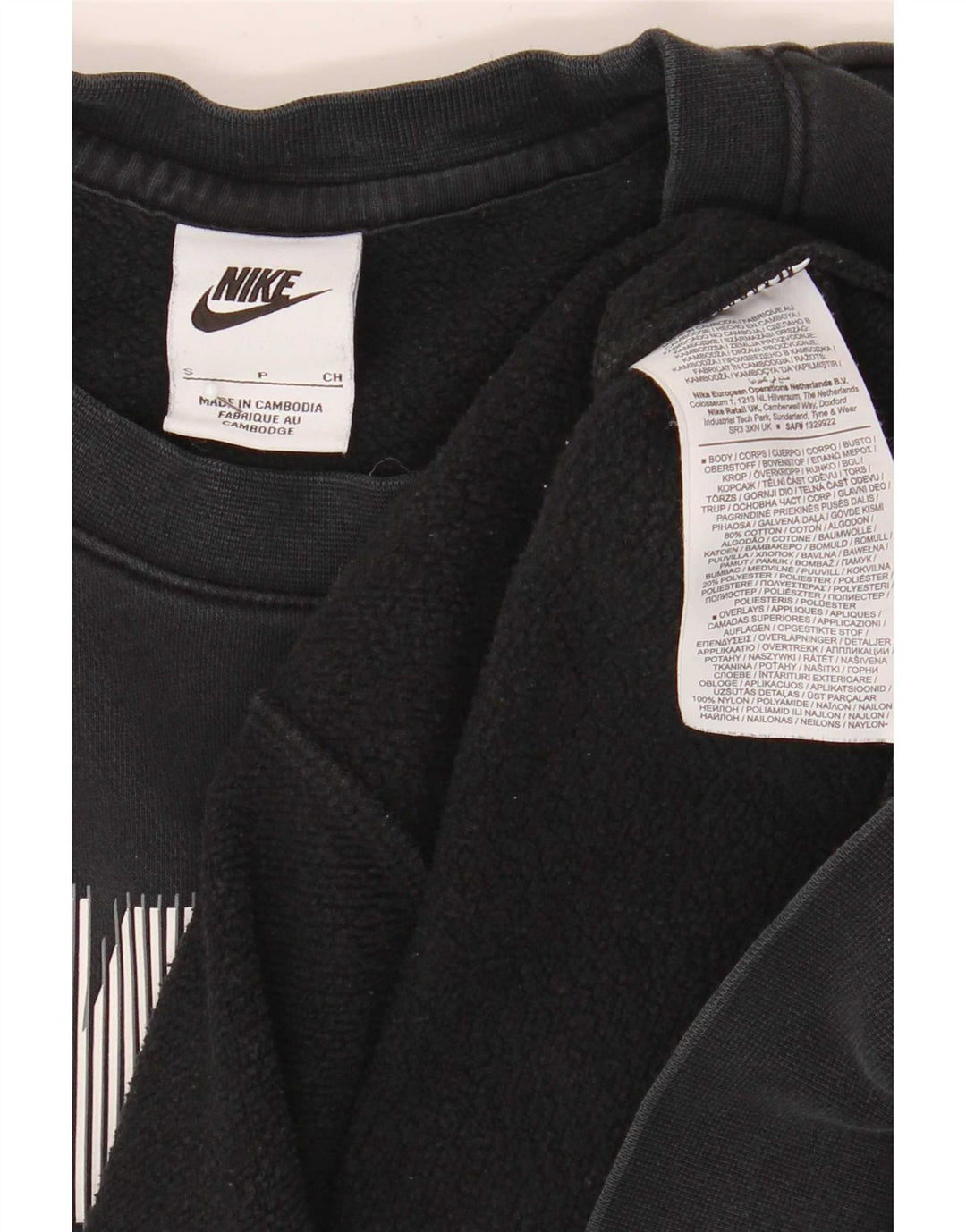 Hanorac grafic pentru bărbați Nike Pulover mic, negru, color block, bumbac