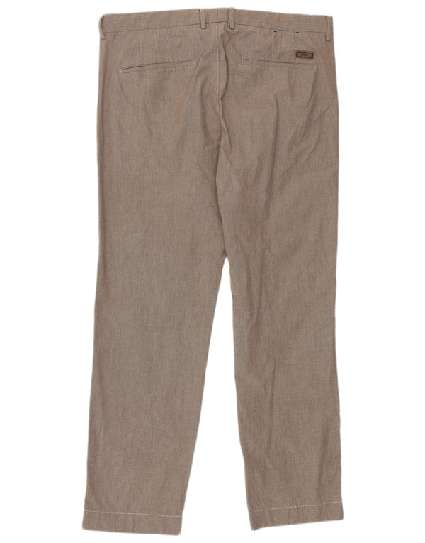 Pantaloni de costum drepți pentru bărbați Hugo Boss IT 50 Large W32 L30 Brown Check