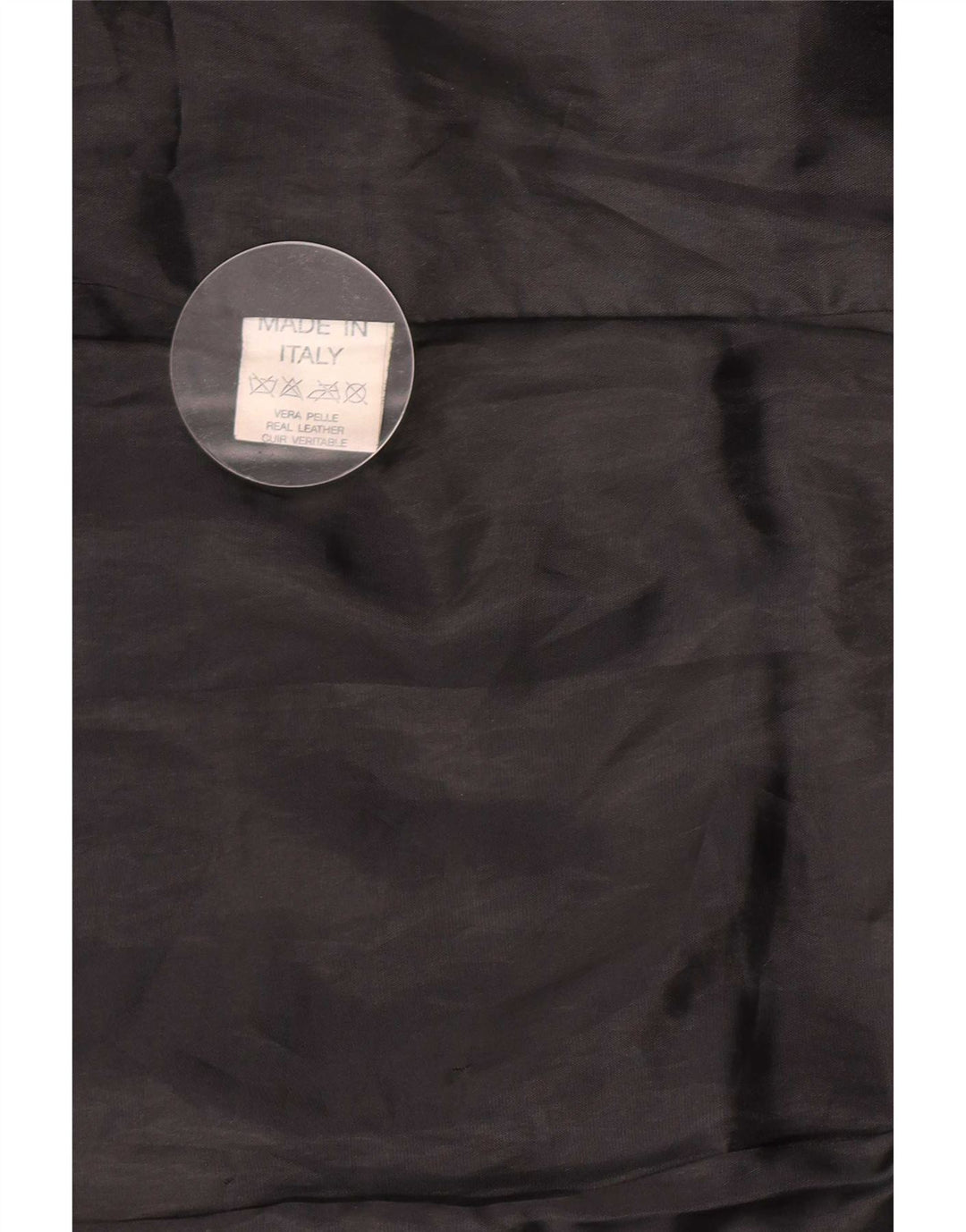 Palton din piele vintage pentru femei UK 14 Medium Black