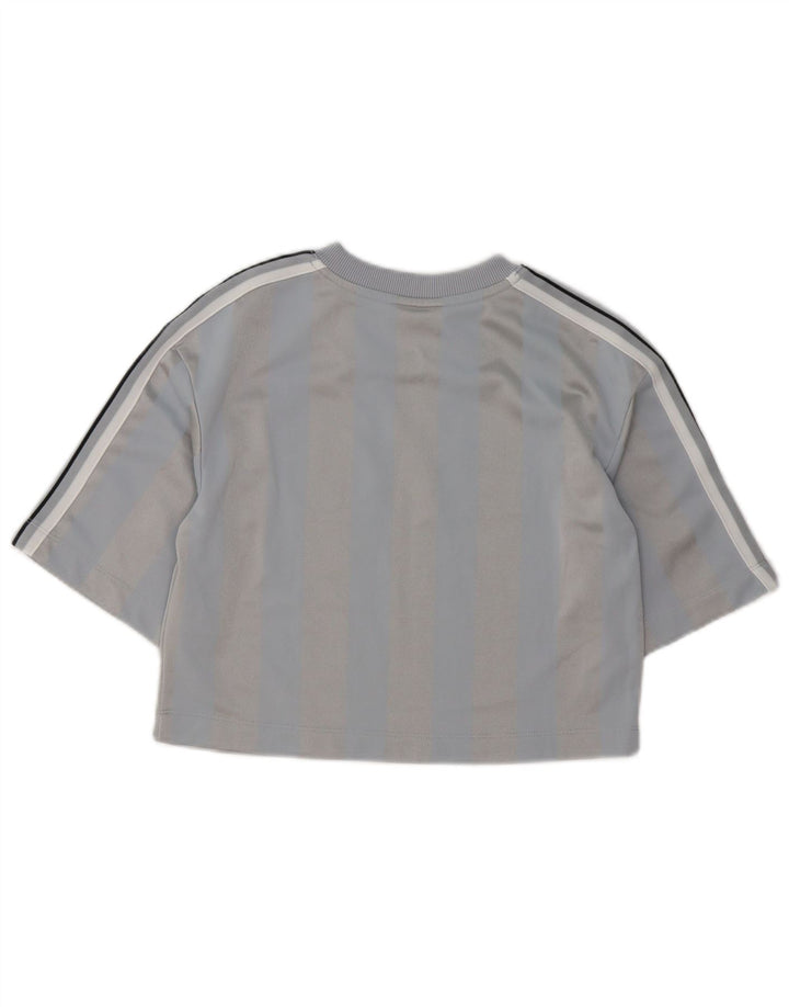 Tricou pentru femei Nike Crop Top UK 10 Poliester cu dungi gri mici