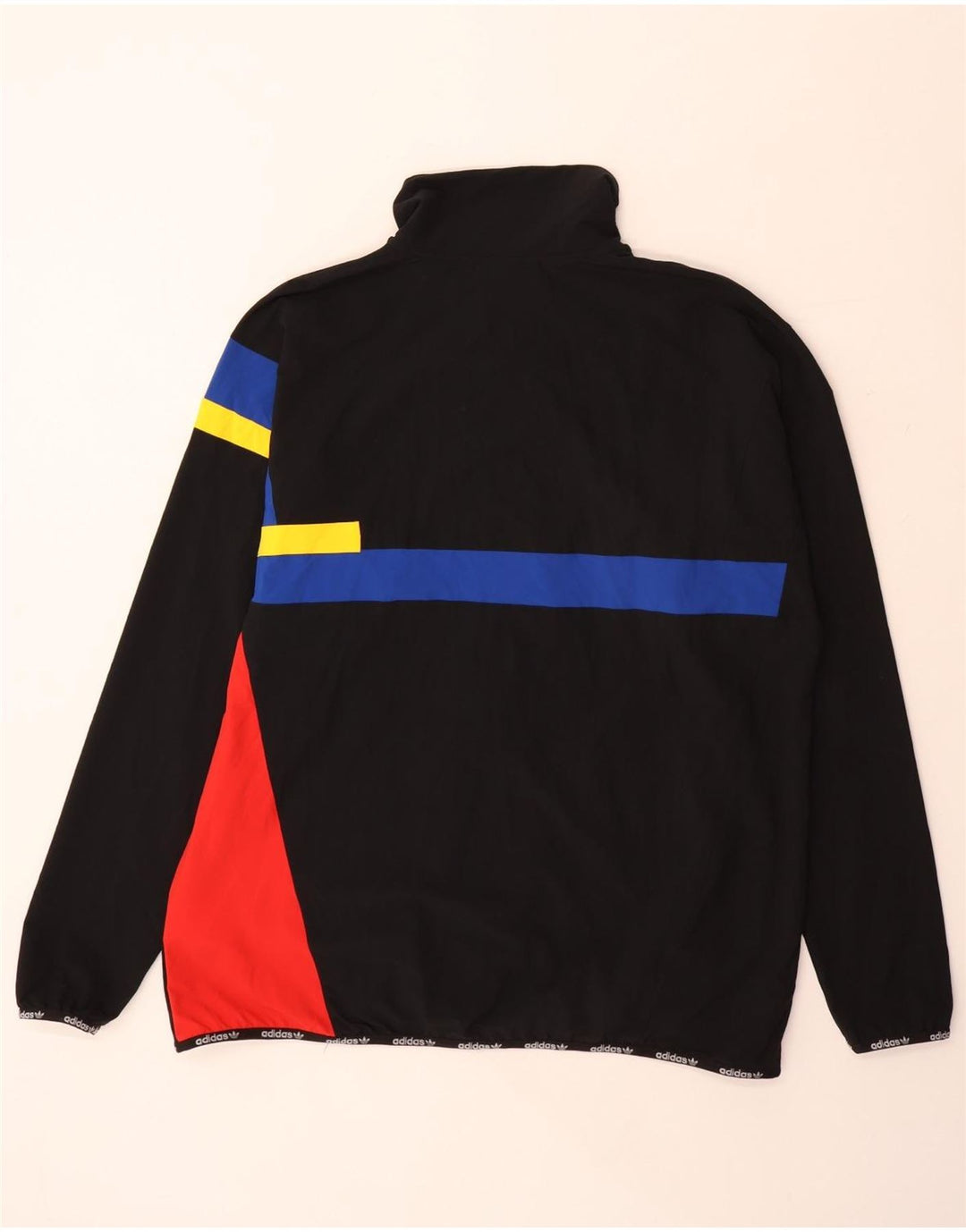 Jachetă de trening pentru bărbați ADIDAS, mare, neagră, cu blocuri de culoare