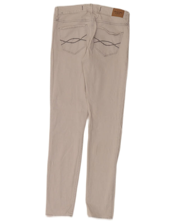 Blugi skinny pentru femei Abercrombie & Fitch US 2 XS W26 L30 Bumbac alb