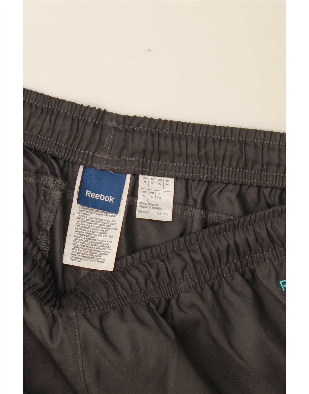 Pantaloni de trening Reebok pentru femei UK 12 Gri mediu Poliester color bloc