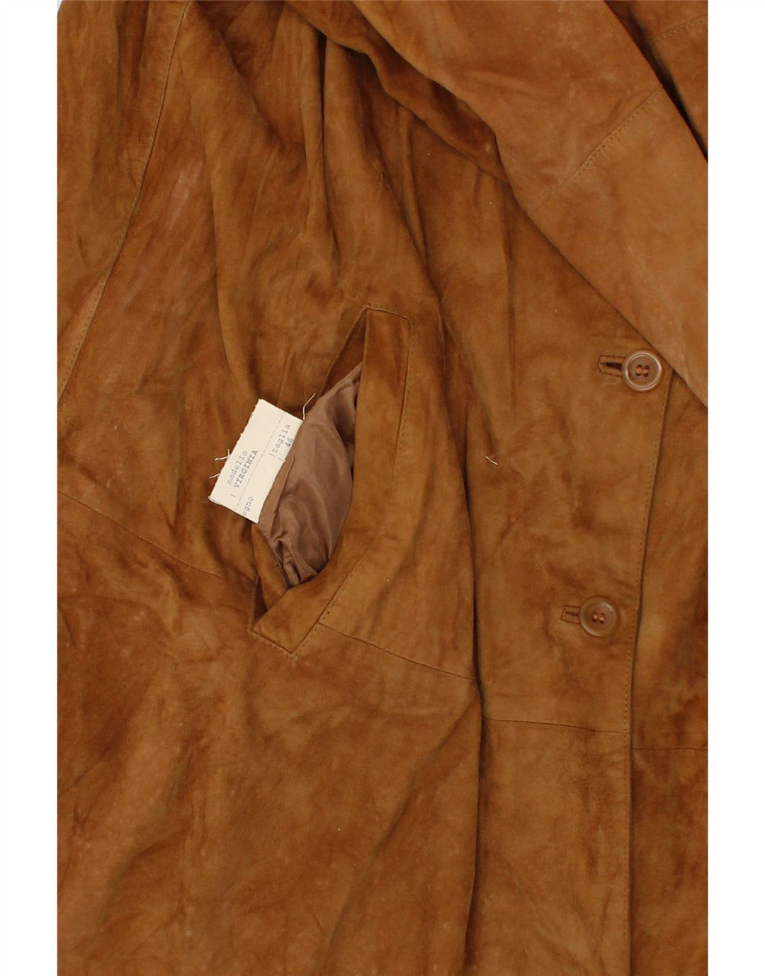 PICCINI Womens Suede Overcoat IT 46 Large Brown Vintage Piccini and Second-Hand Piccini from Messina Hembry 