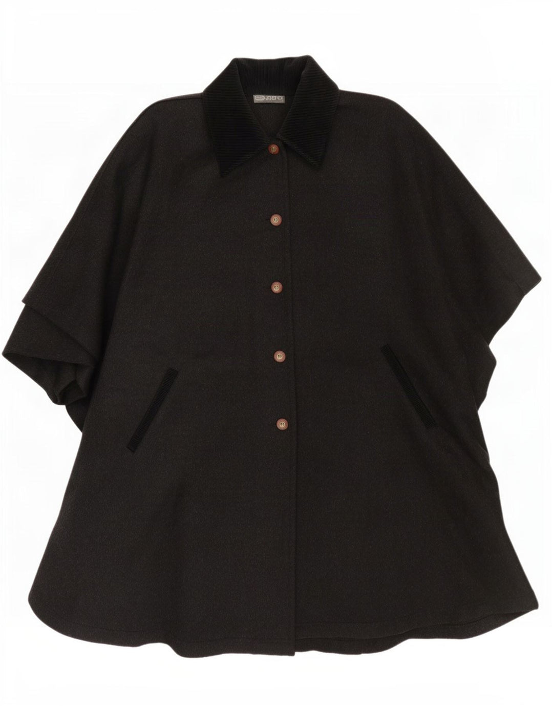 Palton Poncho Superior pentru damă, mărime unica, gri din lână color bloc