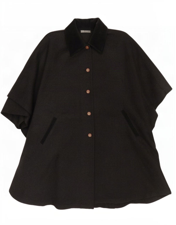 Palton Poncho Superior pentru damă, mărime unica, gri din lână color bloc