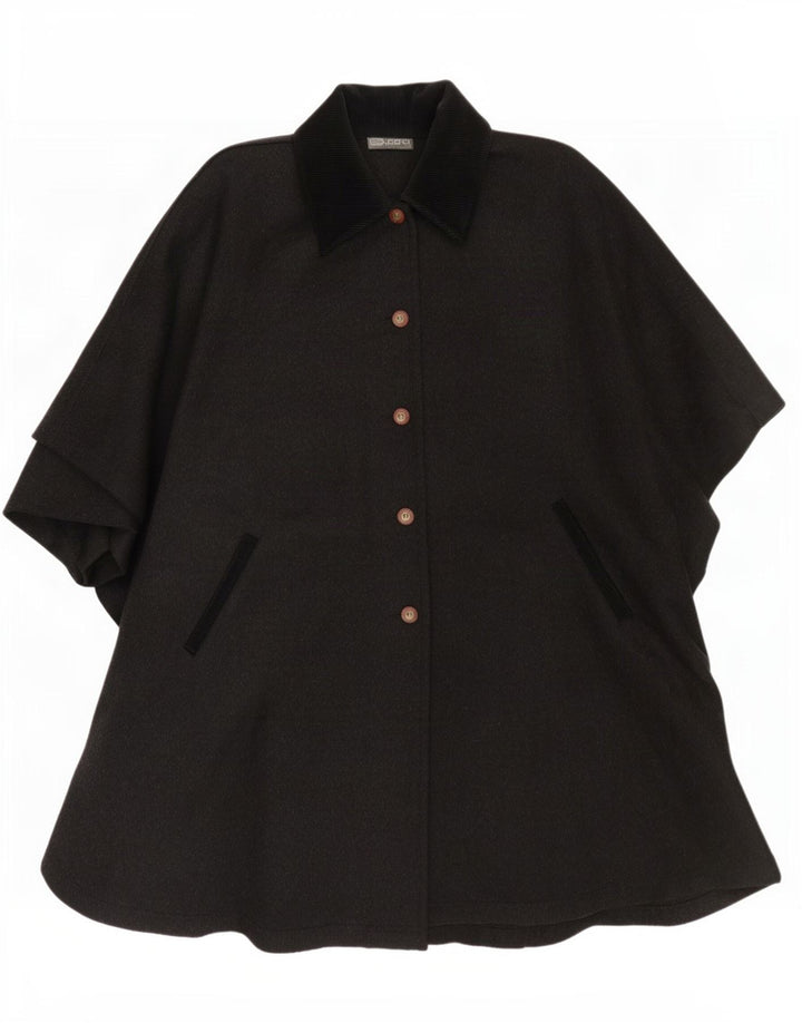 Palton Poncho Superior pentru damă, mărime unica, gri din lână color bloc