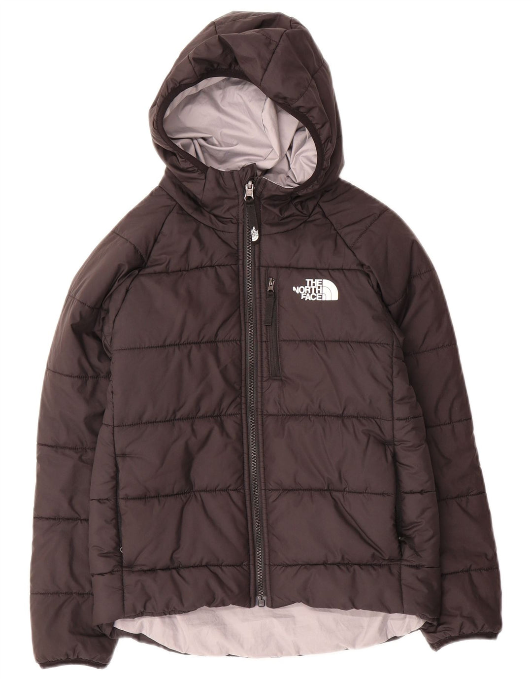 Jachetă căptușită cu glugă pentru fete THE NORTH FACE 9-10 ani mediu negru