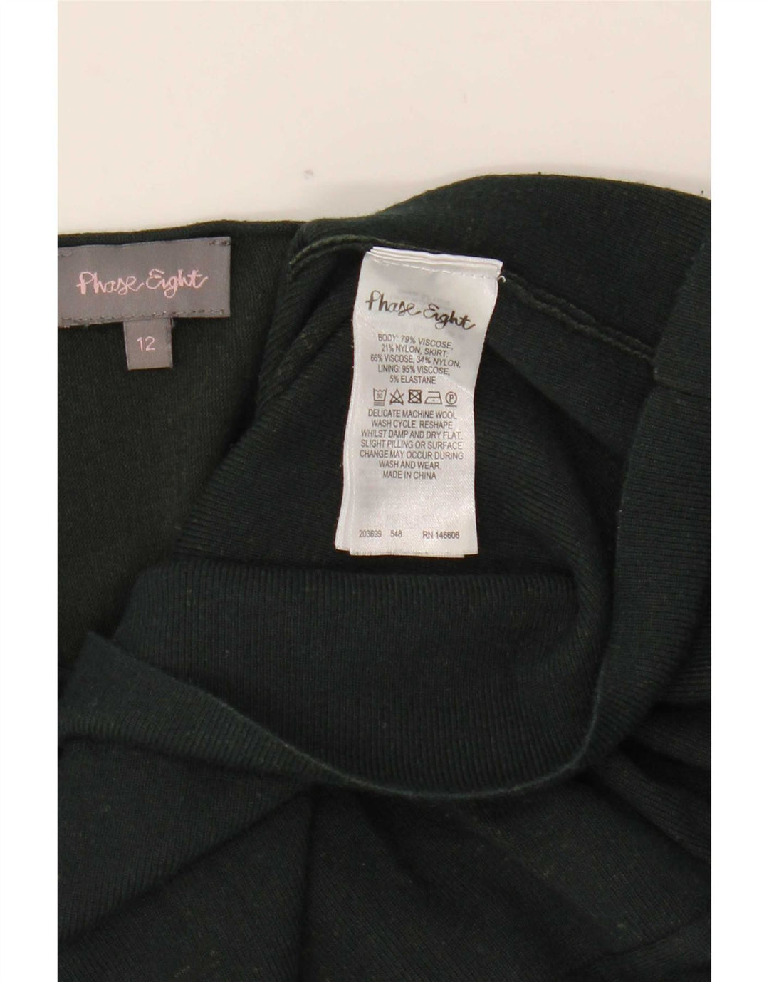 Rochie jumper supradimensionată pentru femei Phase Eight UK 12 Medium Green Viscose