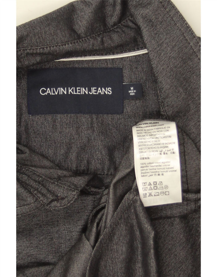 Cămașă pentru bărbați Calvin Klein Jeans, bumbac gri mediu