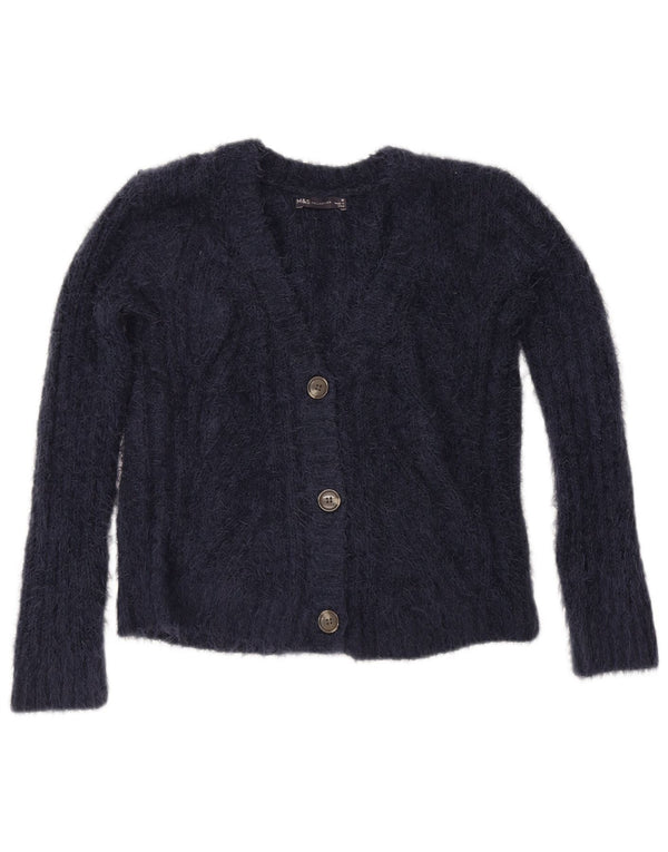 Pulover cardigan pentru femei Marks & Spencer UK 14 Poliester mediu bleumarin