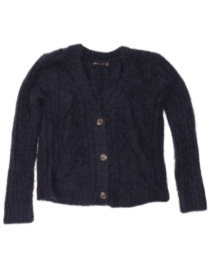 Pulover cardigan pentru femei Marks & Spencer UK 14 Poliester mediu bleumarin