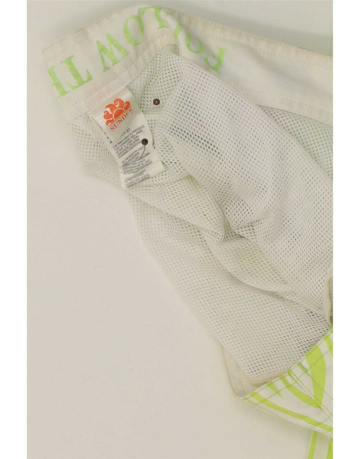 Sundek Pantaloni scurți de înot pentru bărbați, verde mediu, poliester floral