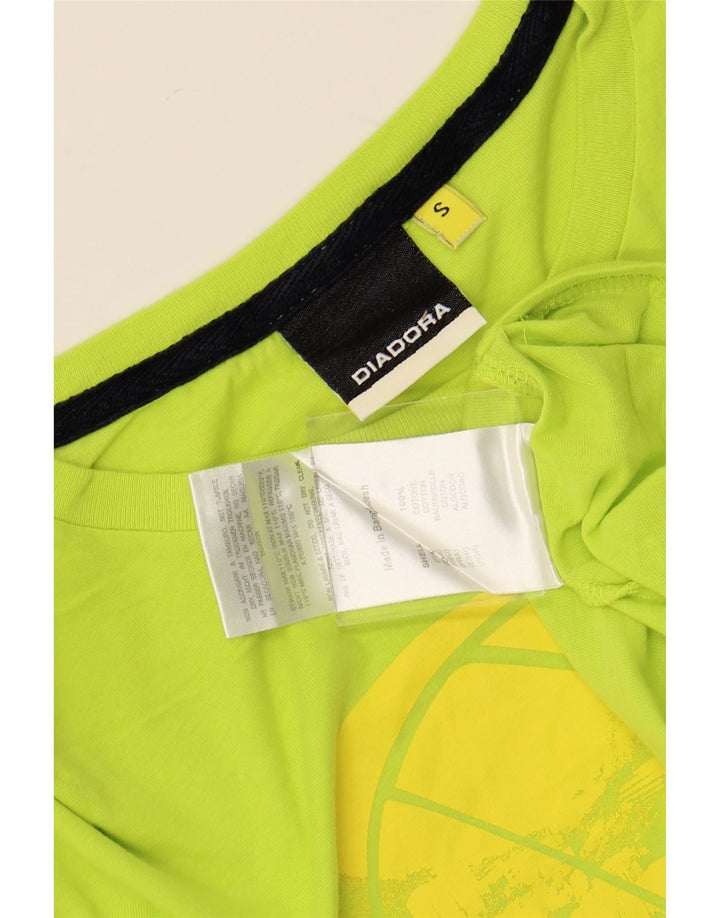 DIADORA Tricou grafic pentru bărbați Top mic verde bumbac