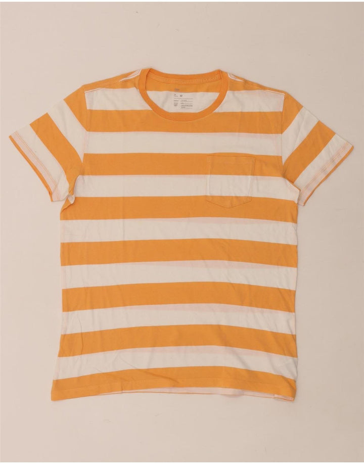 Tricou Bărbați GAP Top din bumbac cu dungi portocaliu mediu