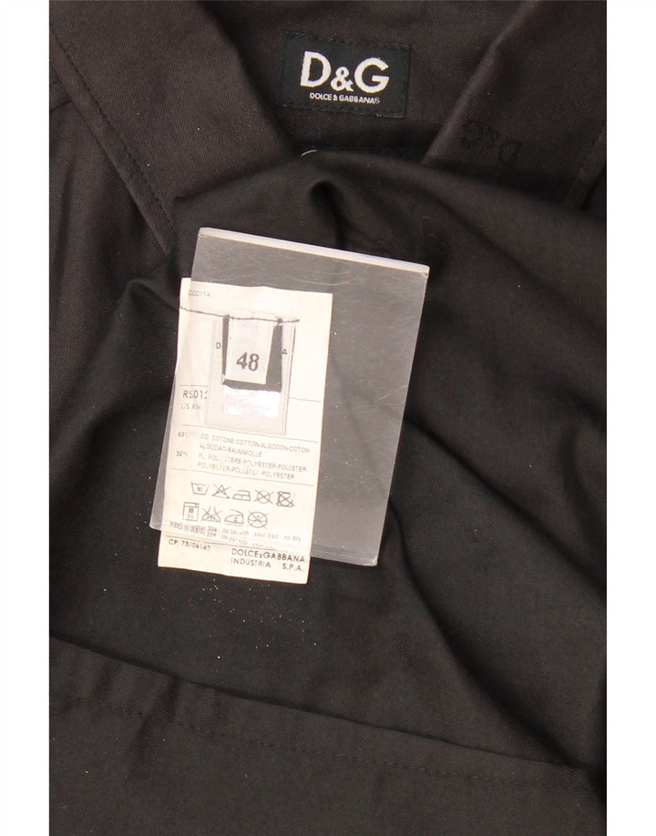 Cămașă pentru bărbați DOLCE & GABBANA IT 48 Bumbac Negru Mediu