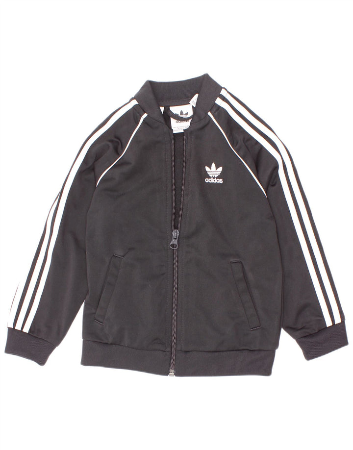 Jachetă de trening pentru băieți Adidas 2-3 ani poliester negru