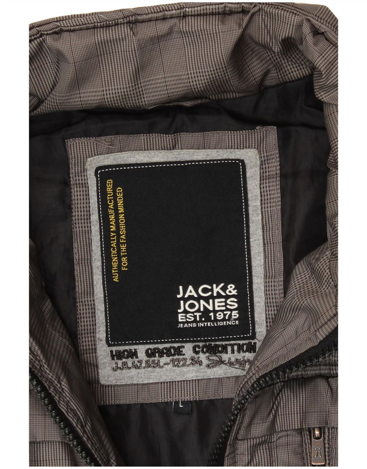 JACK & JONES Gilet pentru bărbați UK 40 Large Gri Check