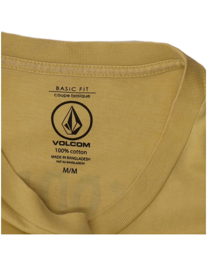Tricou grafic pentru bărbați Volcom Top din bumbac galben mediu