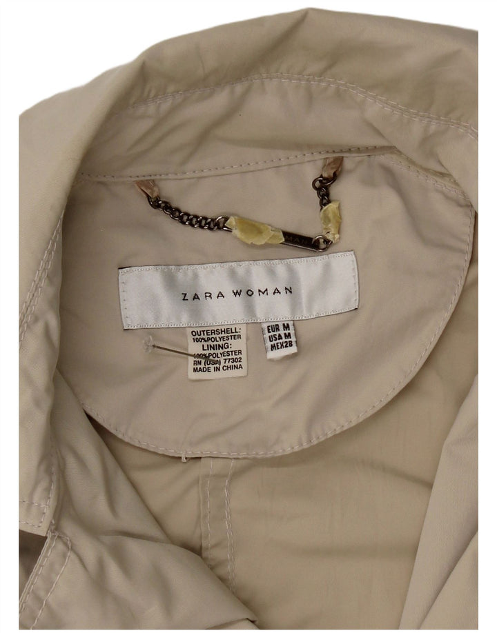 Jachetă pentru femei Zara cu piept dublu UK 12 Medium Gri Poliester