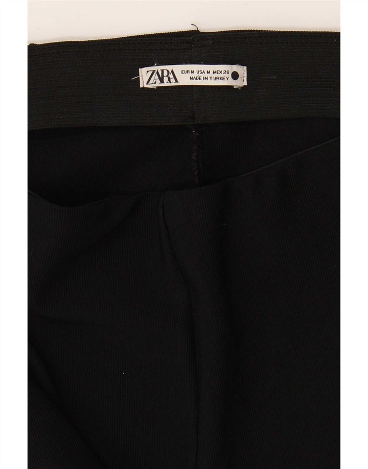Pantaloni casual pentru femei Flare Zara Mediu L28 L32 Negri