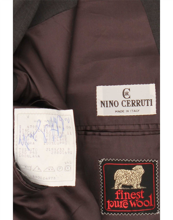 Jachetă pentru bărbați Nino Cerruti Blazer dublu piept IT 50 Lână mare gri