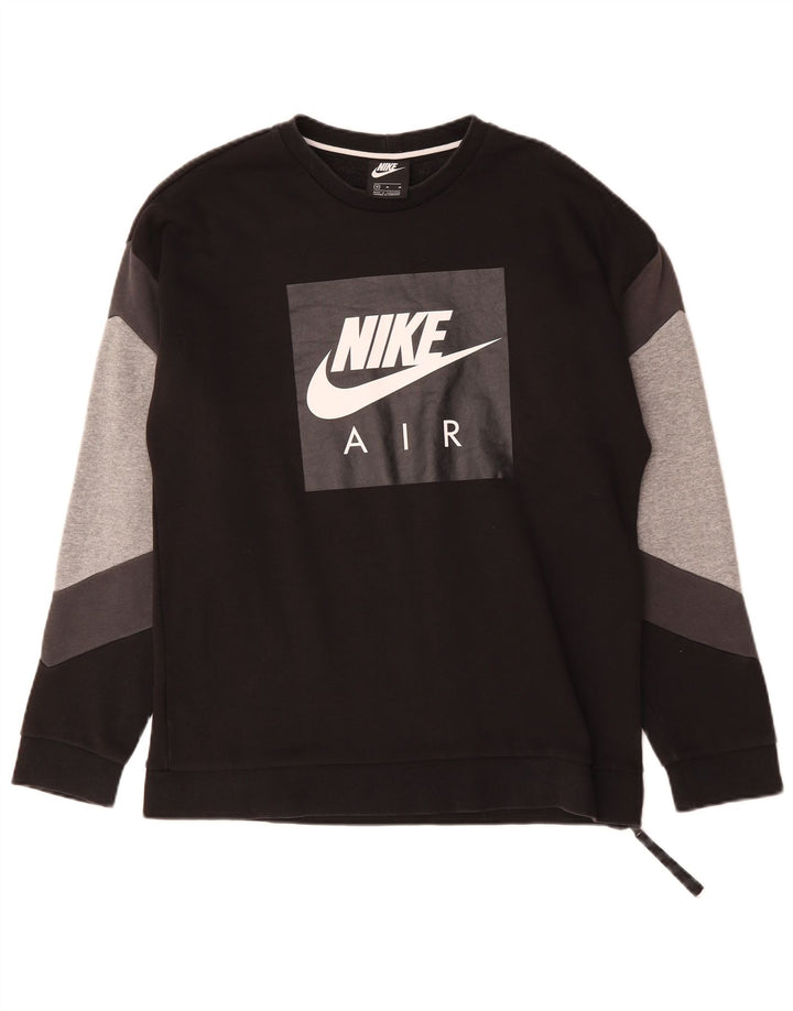 Hanorac grafic pentru bărbați Nike Pulover mediu negru colorblock
