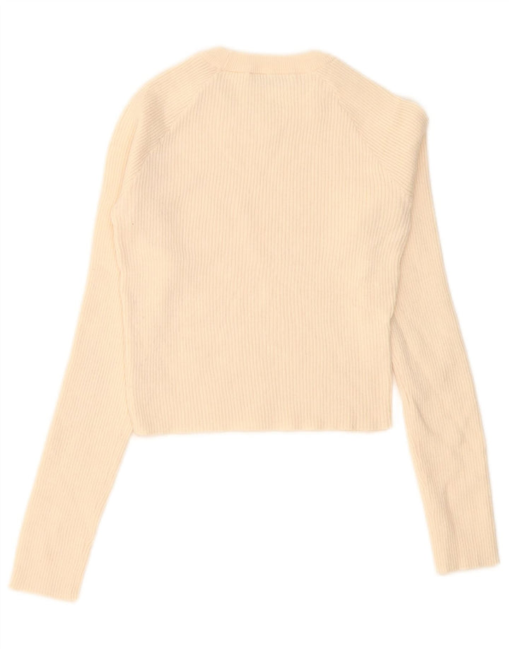 Crop Top pentru femei Zara cu mânecă lungă UK 8 Small Bej