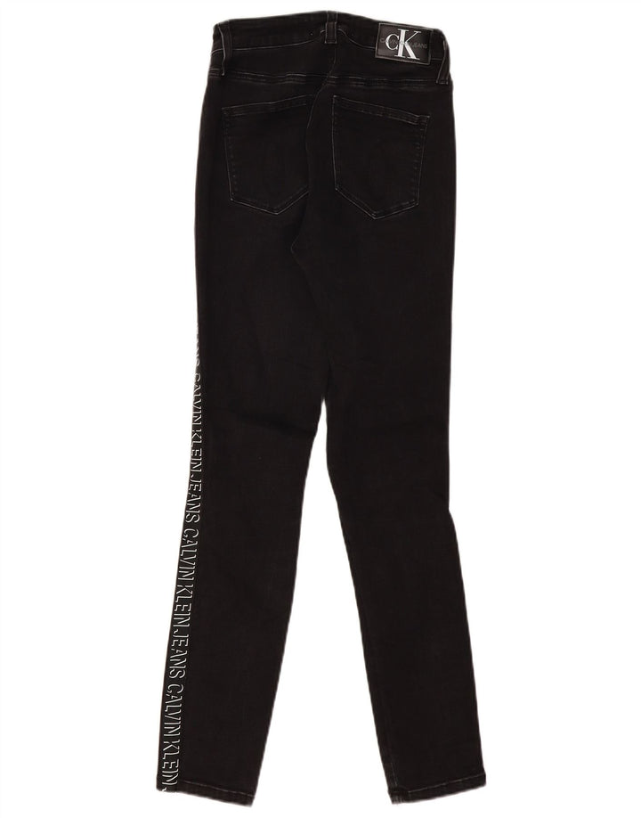 CALVIN KLEIN Blugi skinny cu grafic pentru femei W27 L30 bumbac negru