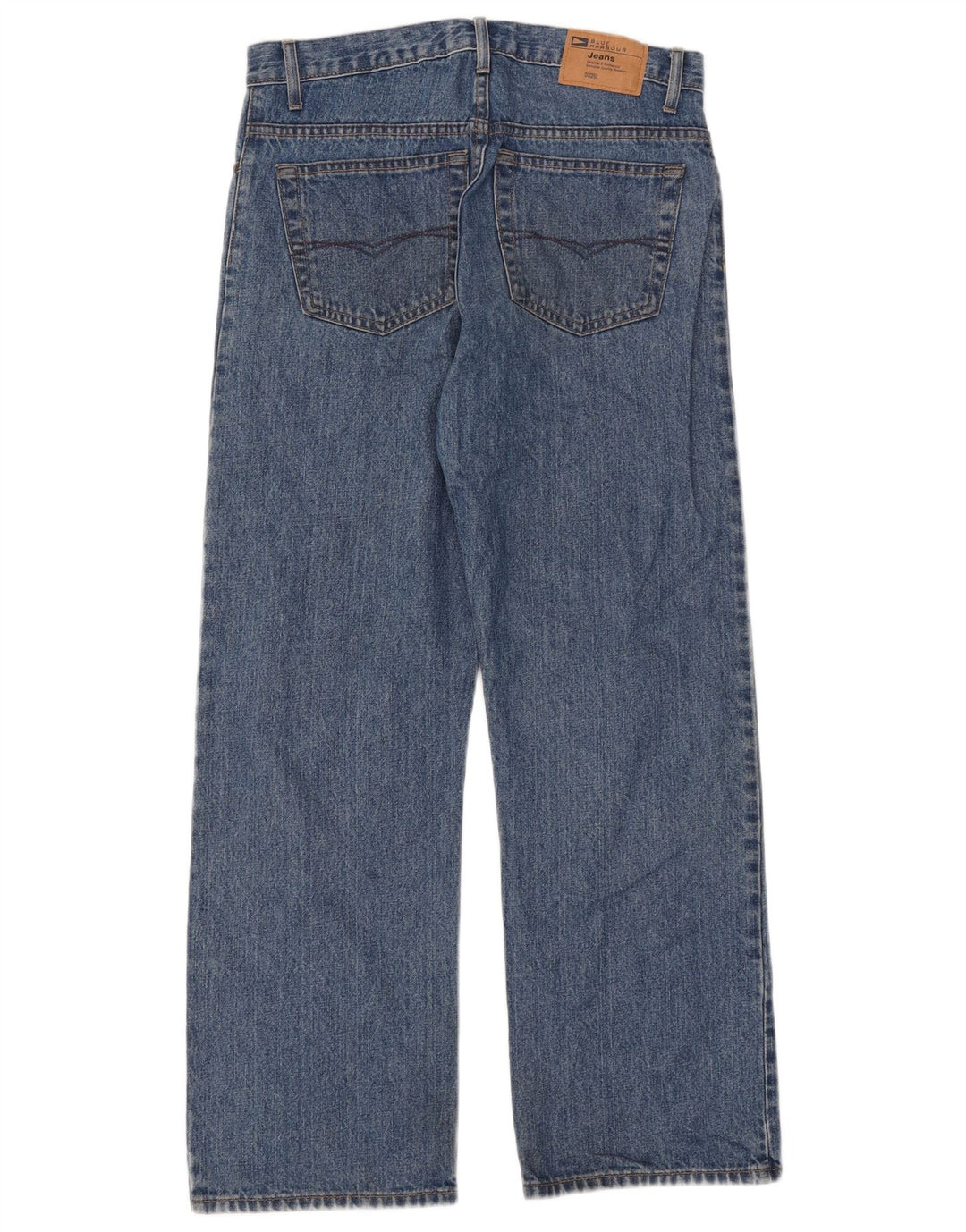 Blugi drepti pentru bărbați Marks & Spencer Blue Harbour W32 L29 Bumbac albastru