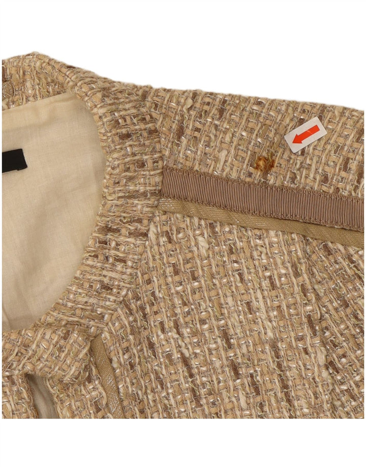 Palton pentru femei Hugo Boss UK 14 Medium Bej Bumbac