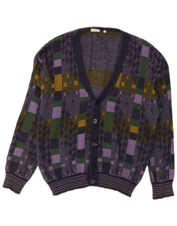 Pulover cardigan pentru bărbați San Marco IT 54 XL Bumbac geometric albastru bleumarin