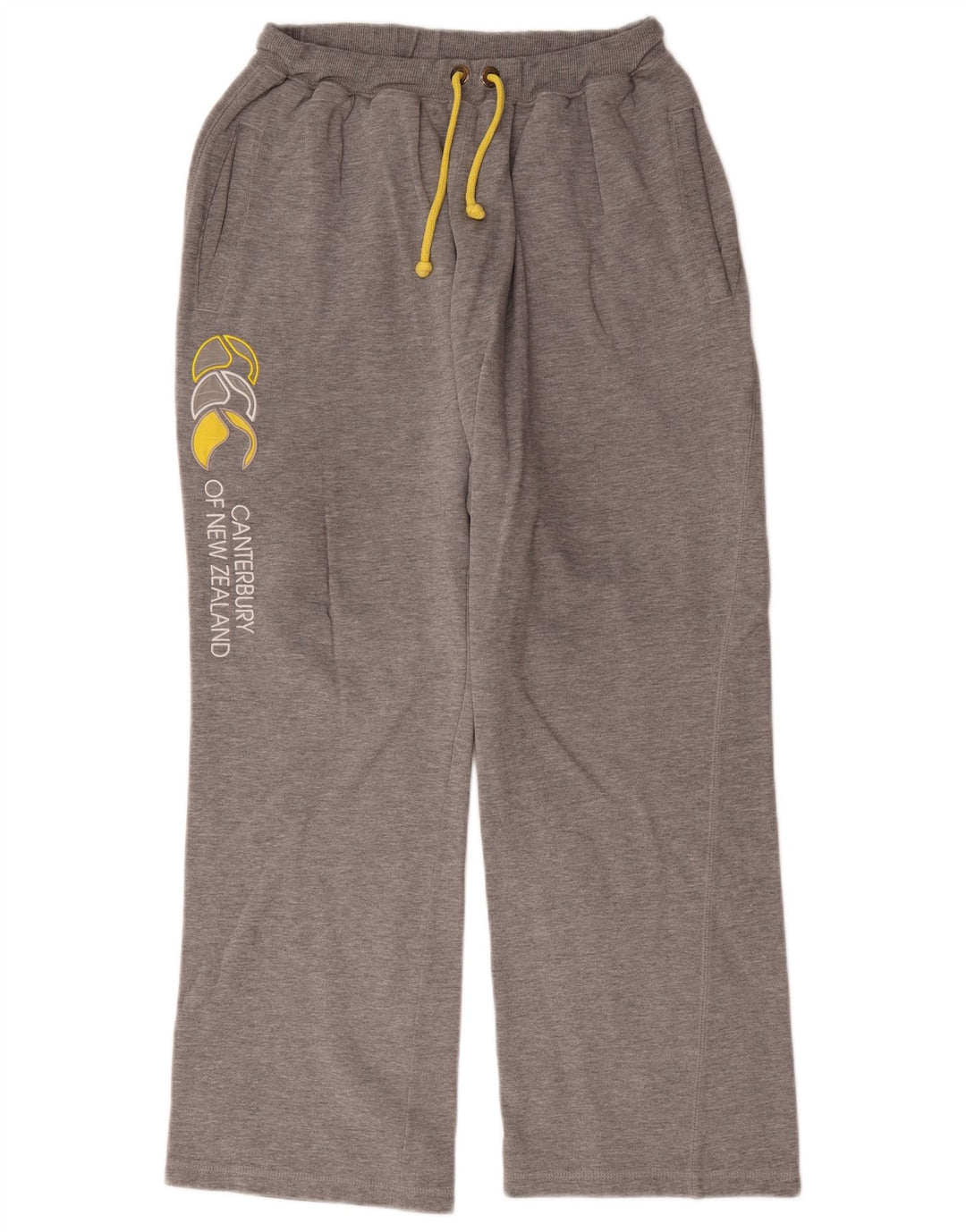 Pantaloni de trening grafic Canterbury pentru bărbați, bumbac cu pete, gri mediu