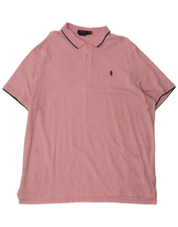 Cămașă Polo Ralph Lauren pentru bărbați, cu tăiere clasică, 2XL, bumbac cu dungi roz