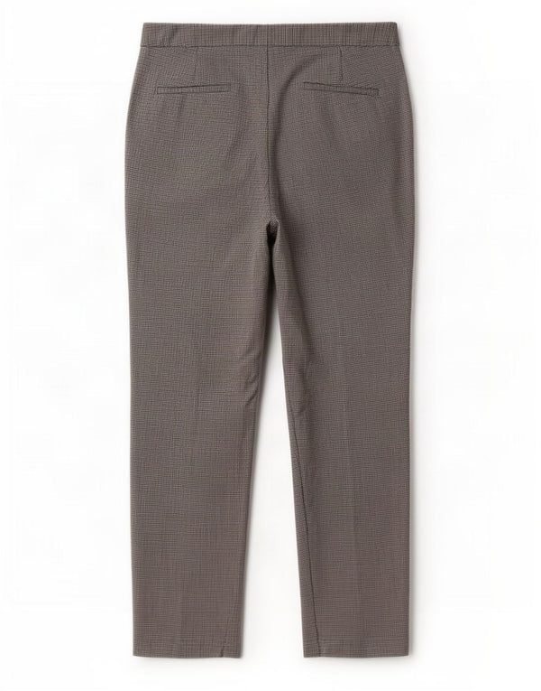Pantaloni chino crop slim pentru femei Zara EU 38 Mici L28 L26 Gri Houndstooth