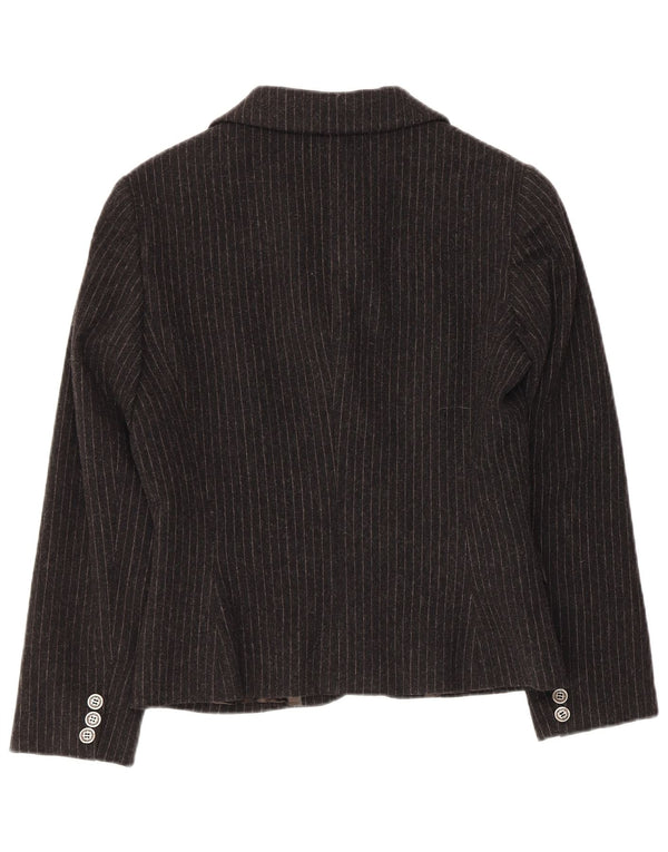 Jachetă pentru femei Liu Jo cu 2 nasturi IT 44 Medium Black Pinstripe Acetat