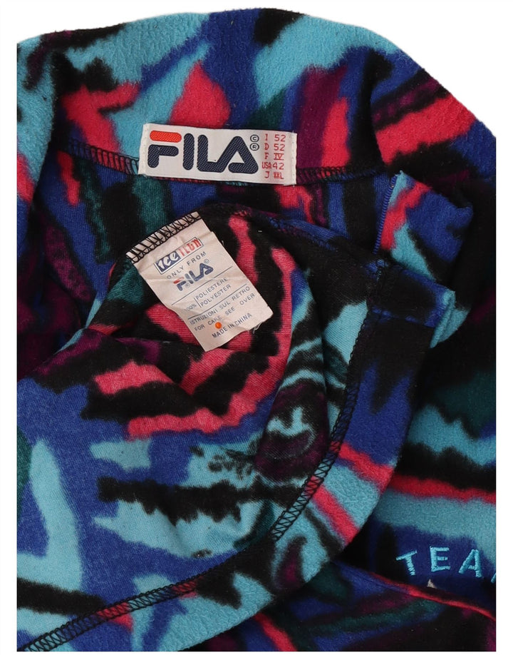 Pulover FILA pentru bărbați, cu model abstract, din lână, IT 52, mare, multicolor