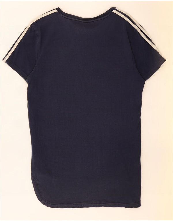 Tricou grafic Adidas pentru femei Top UK 12 Medium Bleumarin Bumbac color bloc