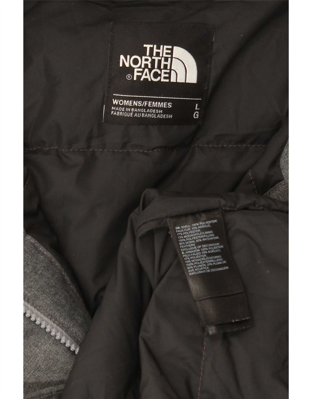 Palton căptușit pentru femei The North Face UK 16, mare, gri, poliester