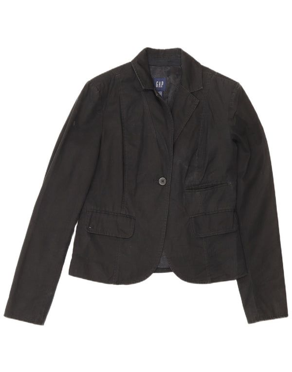 Jachetă pentru femei Gap cu 1 nasture, UK 6 XS, bumbac negru