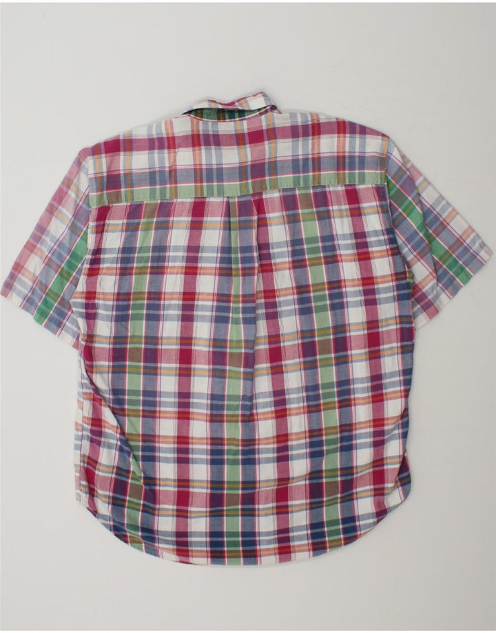 DOCKERS Mens Short Sleeve Shirt Large Multicoloured Check Cotton Vintage Dockers and Second-Hand Dockers from Messina Hembry 