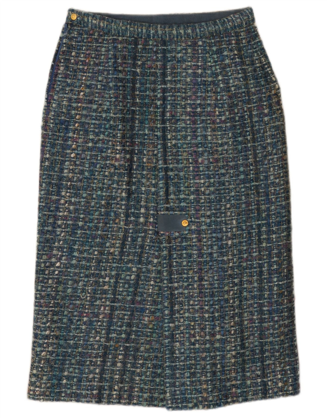 Fusta Dreaptă Vintage Femei W28 Medium Blue Check