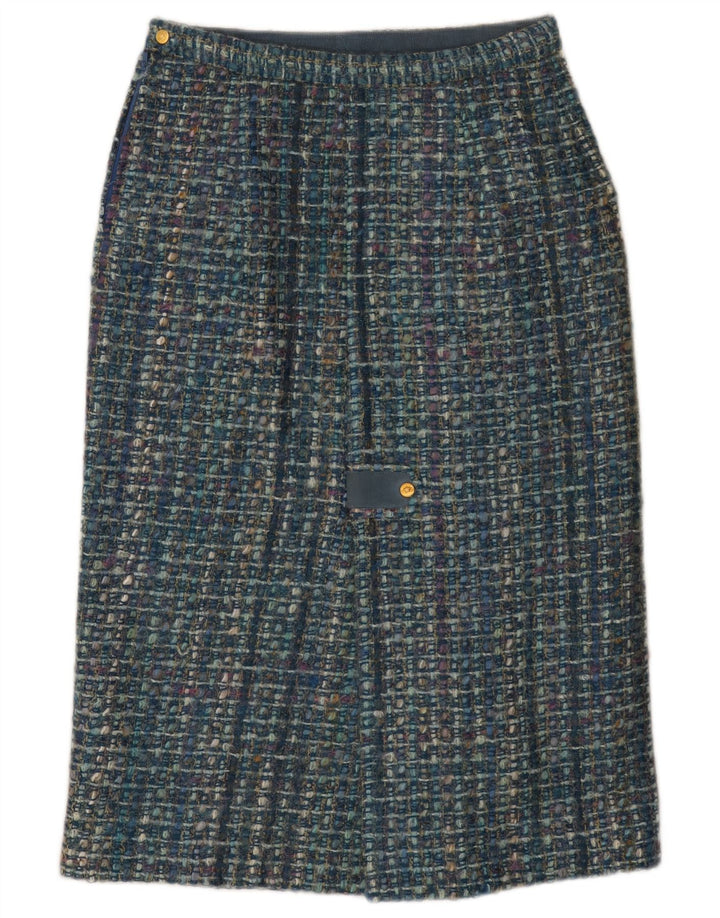 Fusta Dreaptă Vintage Femei W28 Medium Blue Check