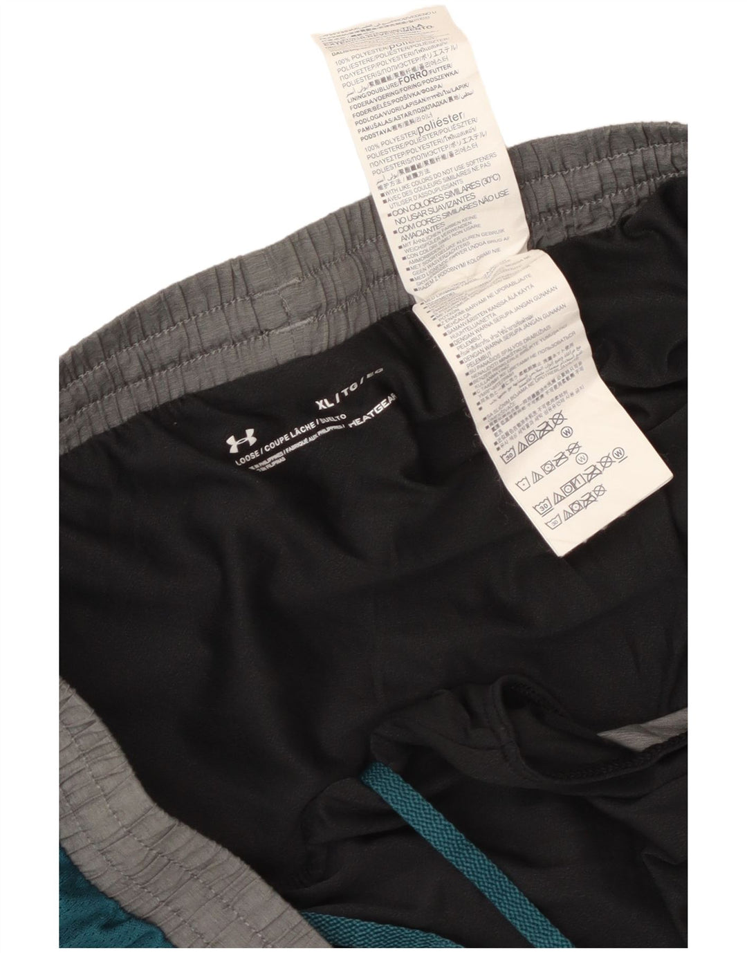 Pantaloni scurți sport Under Armour pentru bărbați Heat Gear XL, gri, poliester color bloc