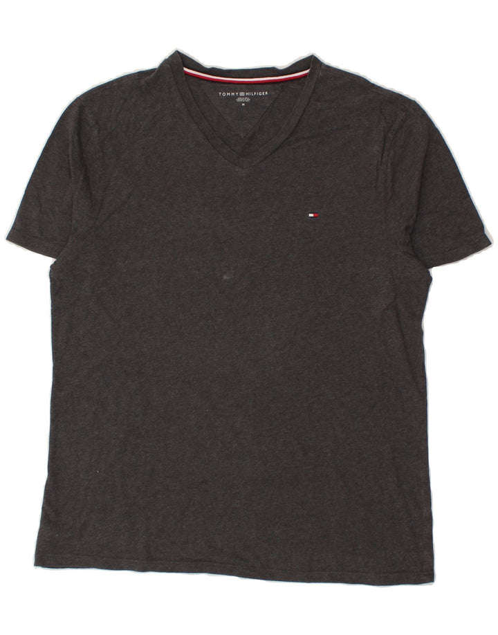 TOMMY HILFIGER Mens T-Shirt Top Medium Grey Vintage Tommy Hilfiger and Second-Hand Tommy Hilfiger from Messina Hembry 