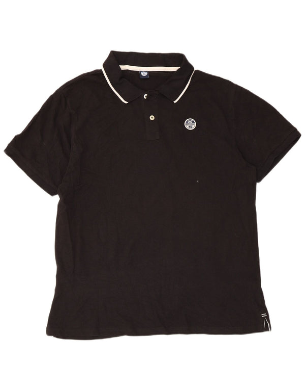 Tricou polo pentru bărbați North Sails XL, bumbac cu dungi negre
