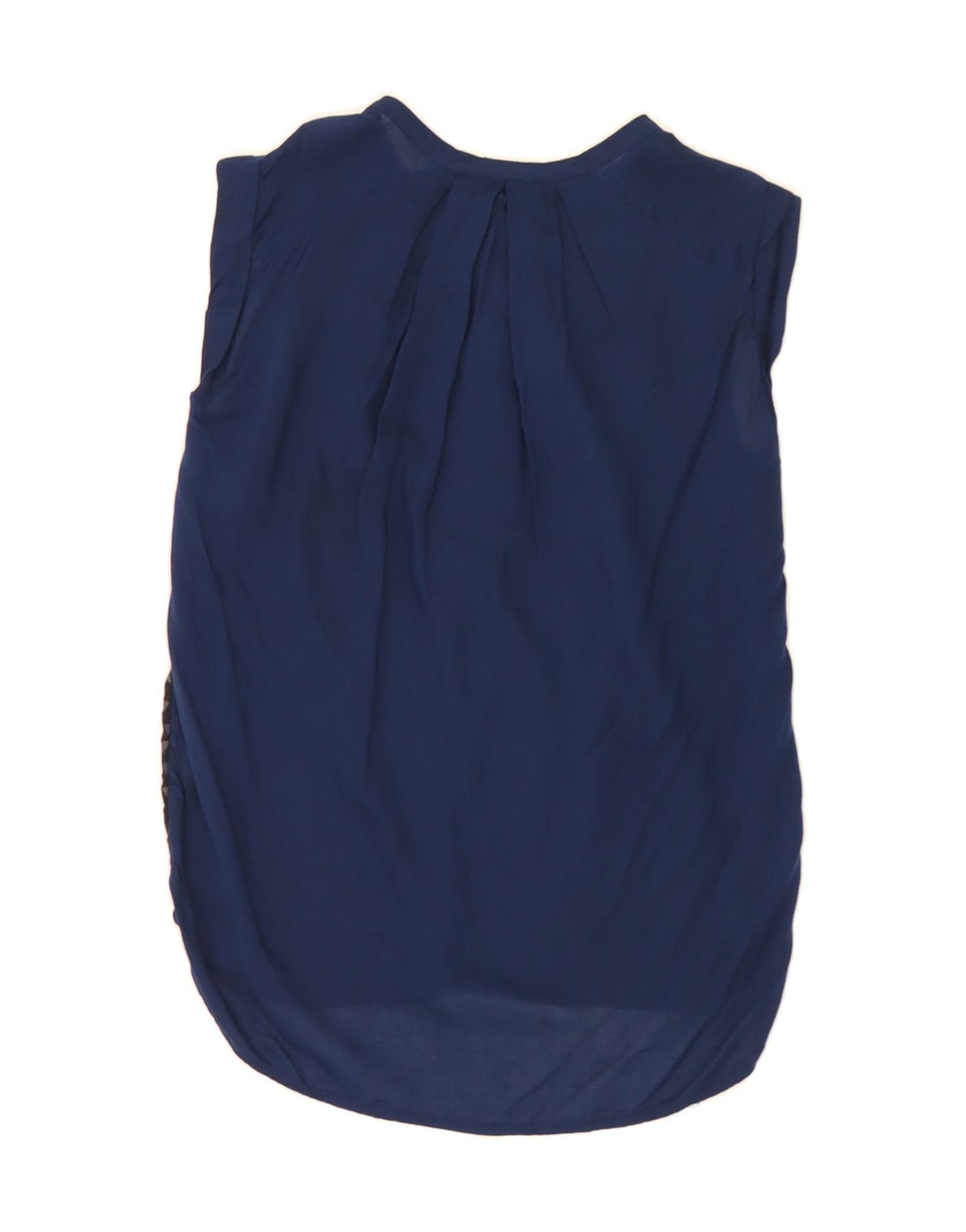 CONVERSE Womens Oversized Blouse Top UK 6 XS Navy Blue Geometric Vintage Converse and Second-Hand Converse from Messina Hembry 
