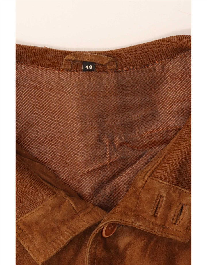 Jachetă Bomber Vintage Bărbați IT 48 Medium Beige Piele