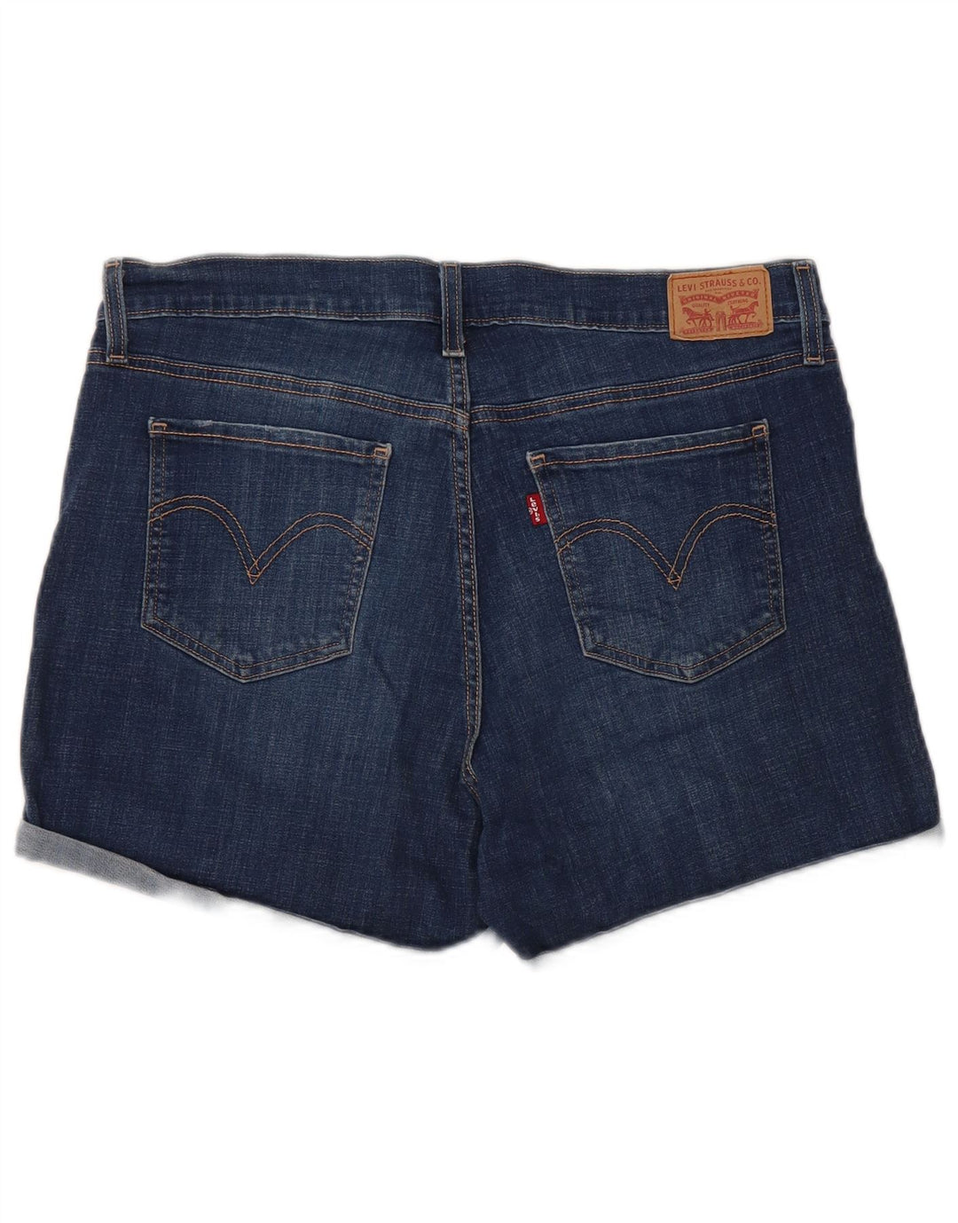 Pantaloni scurți din blugi pentru femei LEVI'S W32, bumbac albastru mare