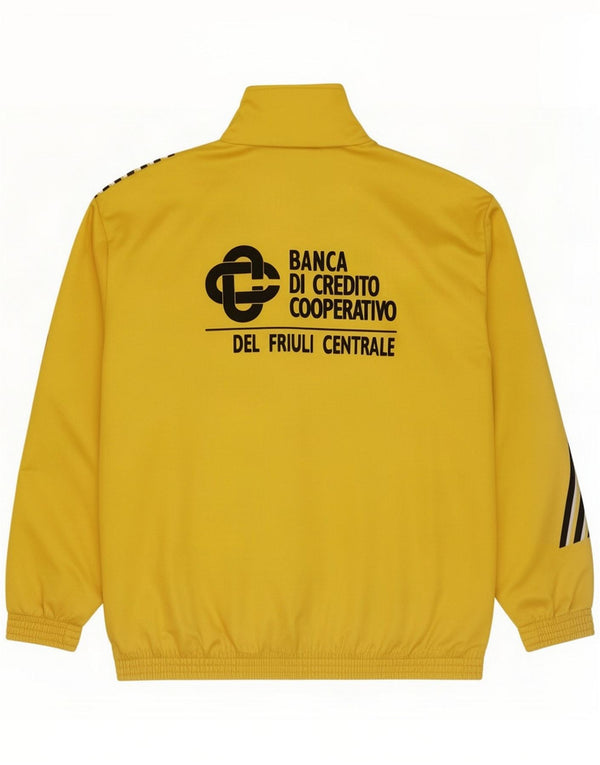 Jachetă de trening cu grafică vintage pentru bărbați XL, poliester cu dungi galbene